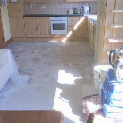 Kitchen Floor with no tiles